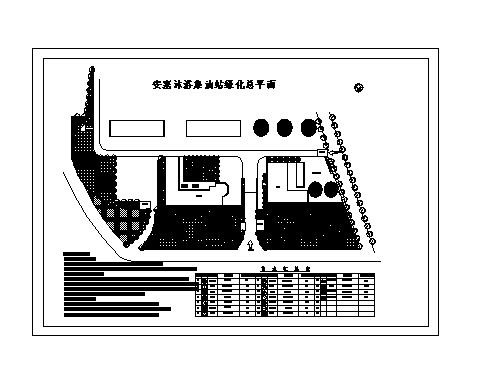 陕北某集油站绿化总平面设计图_图1