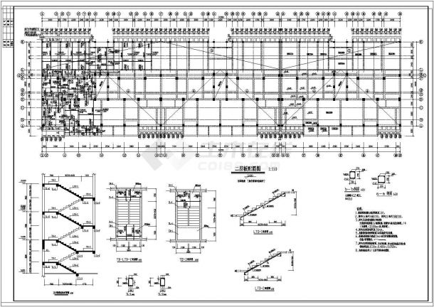6层底框住宅建筑cad设计结构施工图-图一