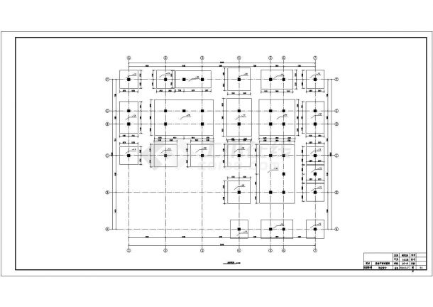 某框架结构CAD七层教学楼7000平米-图一