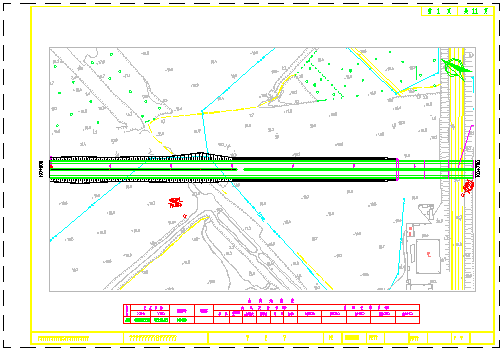 某路基宽度28米高速公路CAD总长7039.766m（设计说明书54页，CAD图9张）_图1