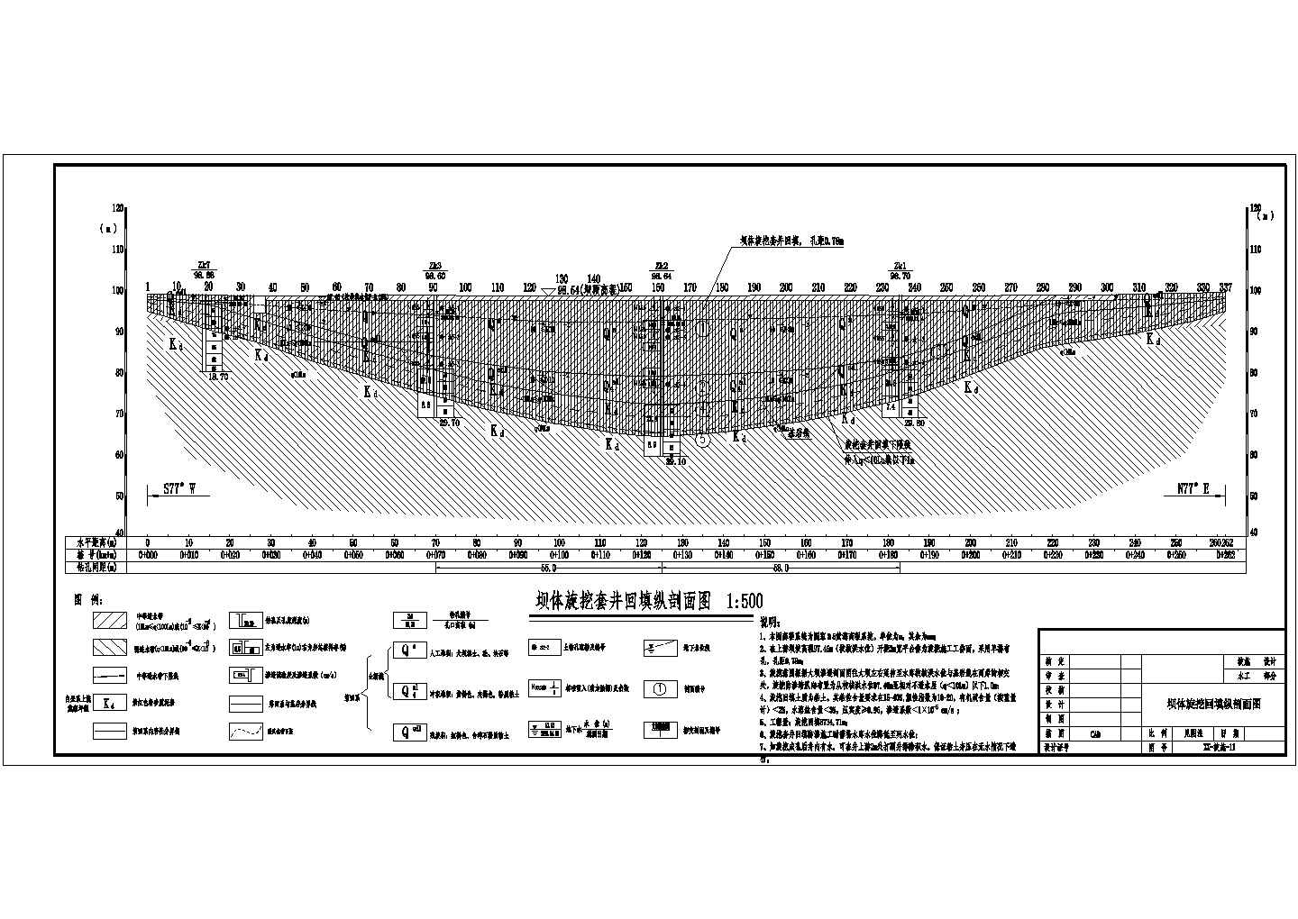 湖南小(一)型水库大坝加固工程施工CAD图