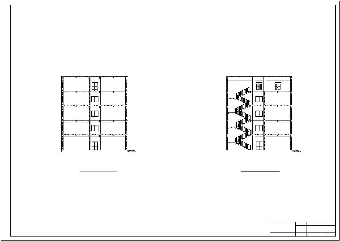 某5层5200框架CAD办公楼设计(含计算书、建筑结构设计图，外文翻译)