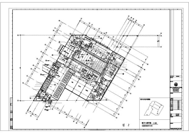 某市区大学工程学院大楼建筑方案设计施工CAD图纸-图一