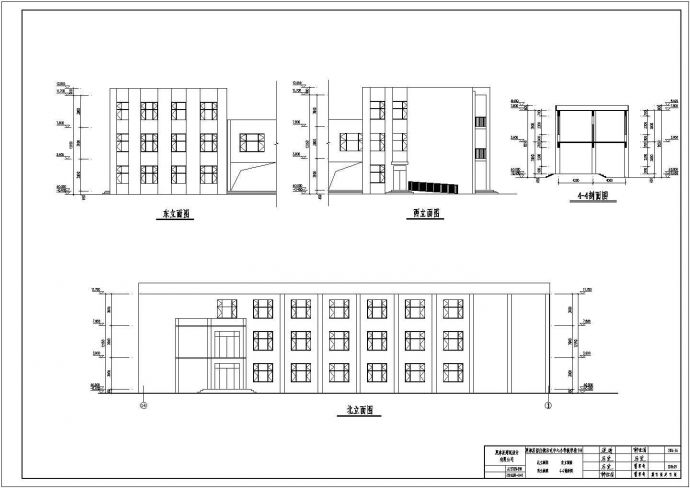 某市区小学办公楼建筑方案设计施工CAD图纸_图1