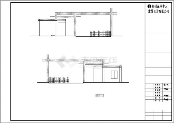 某市区小学教学综合楼建筑方案设计施工CAD图纸-图二
