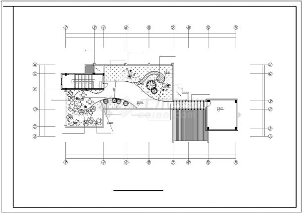 某小区内会所一整套建筑cad设计施工图纸-图一