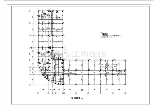 某10441.17㎡8层框架CAD办公楼毕业设计（计算书、建筑、结构图）-图一