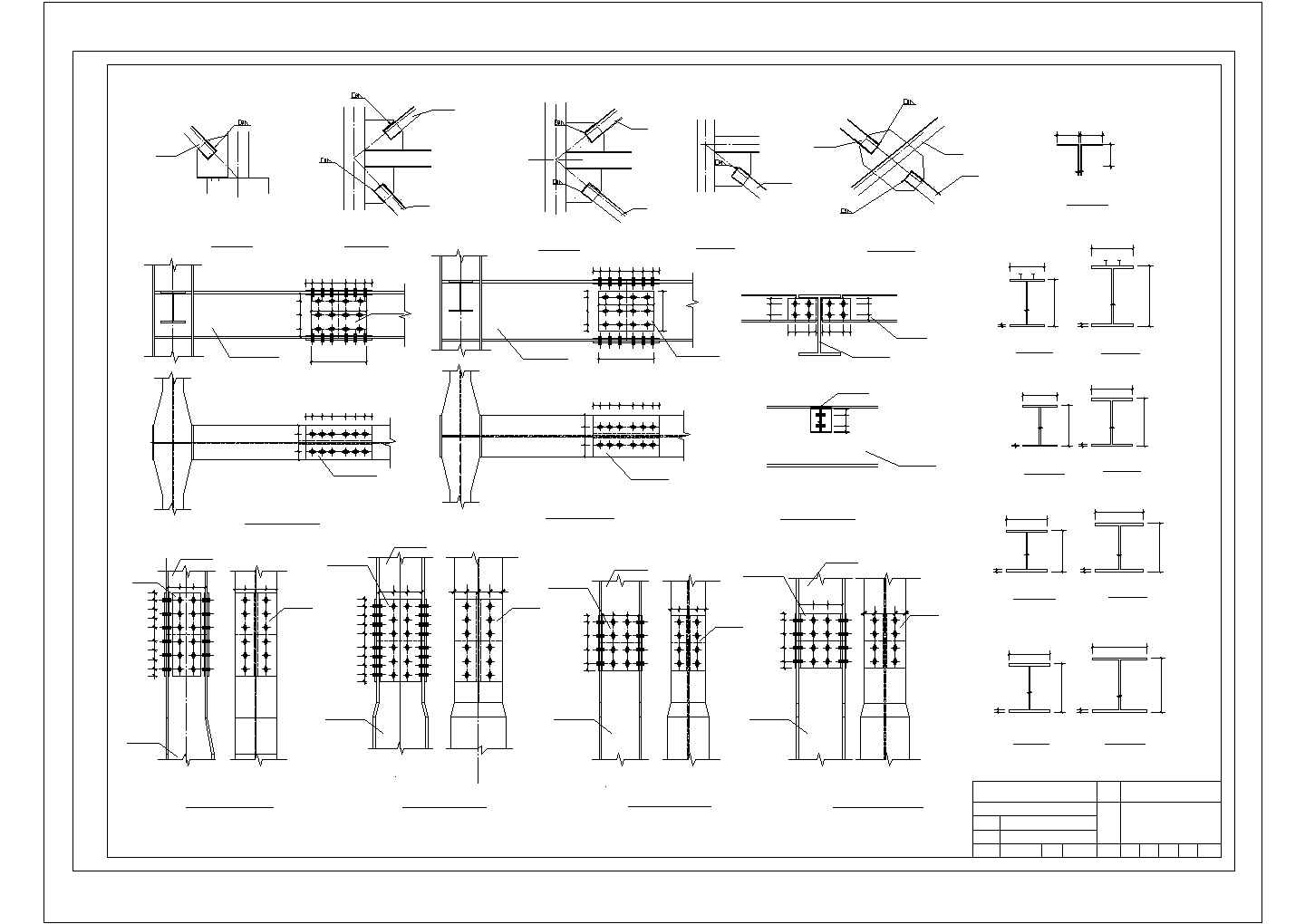 某宾馆5层钢框架CAD全套设计(5800平，含计算书、建筑图、结构图)