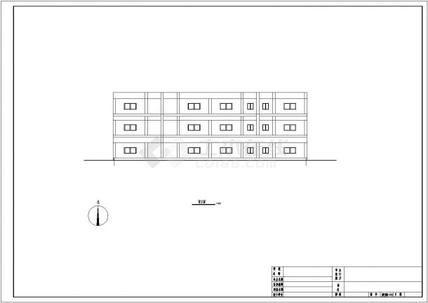 某厂房3层CAD全套设计（约2500平，含计算书，建筑图，结构图）-图一