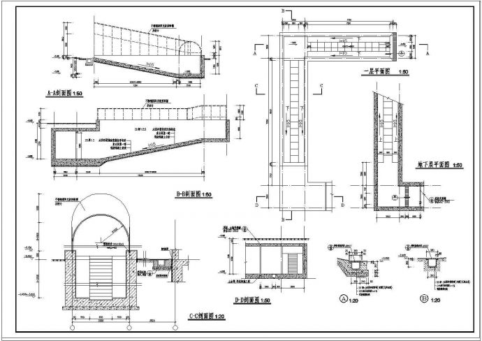 某建筑工程详细的楼梯大样和CAD门窗大样图_图1