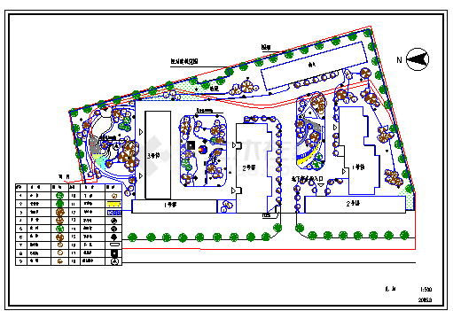 某小区园林景观规划总平面CAD图-图一