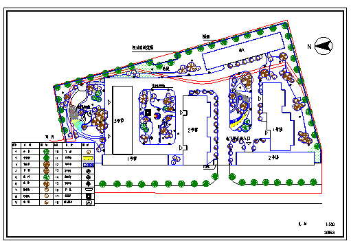 某小区园林景观规划总平面CAD图_图1