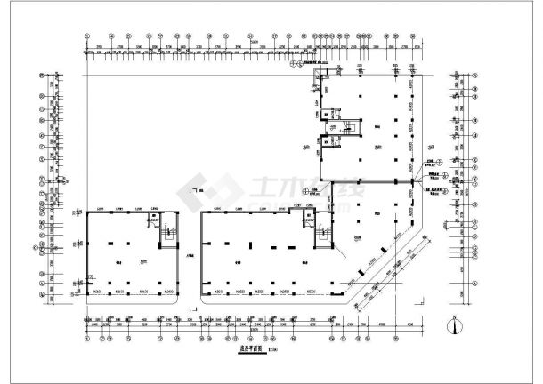 某地区6层L型混合户型住宅楼建筑工程设计cad图（含平立剖及大样）-图一