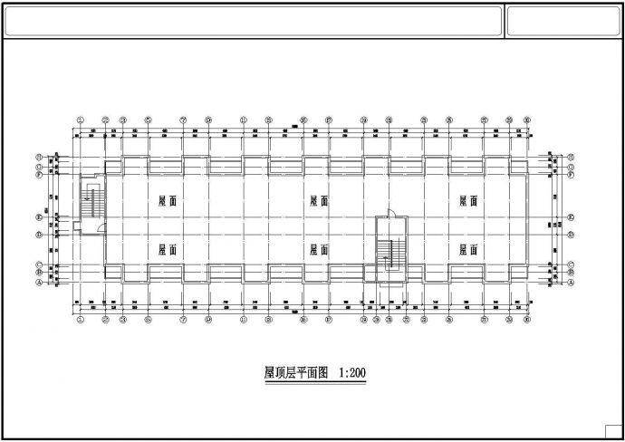 某地区天桃实验学校八层宿舍楼建筑方案设计CAD图（含平立剖）_图1