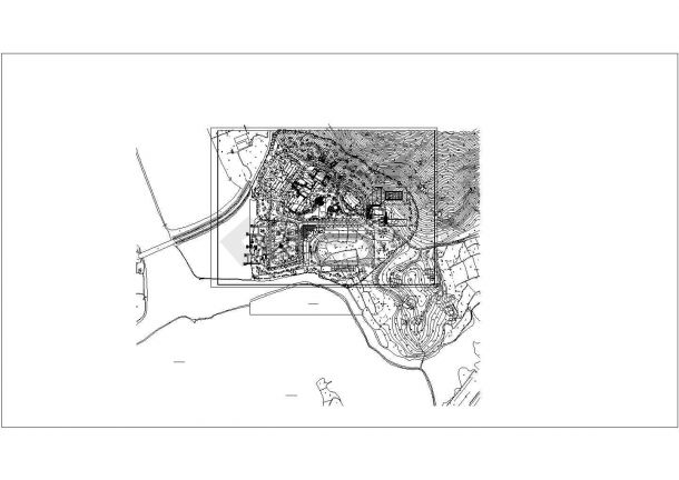 某地景点马场规划设计总平面布置图cad 图纸-图二