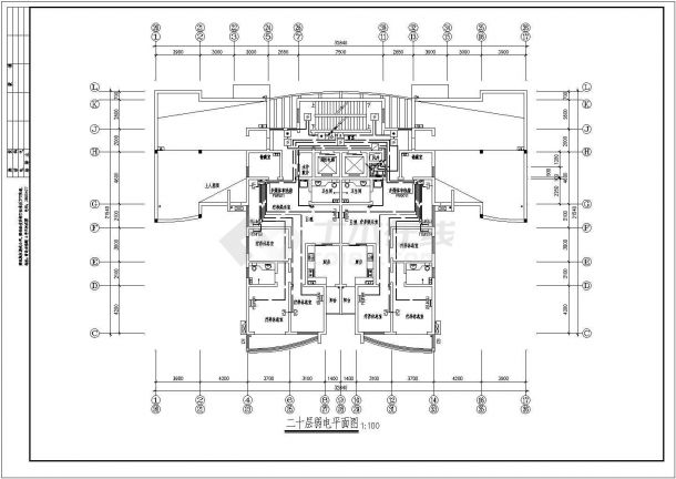 电气设计_高层公寓弱电CAD图-图二