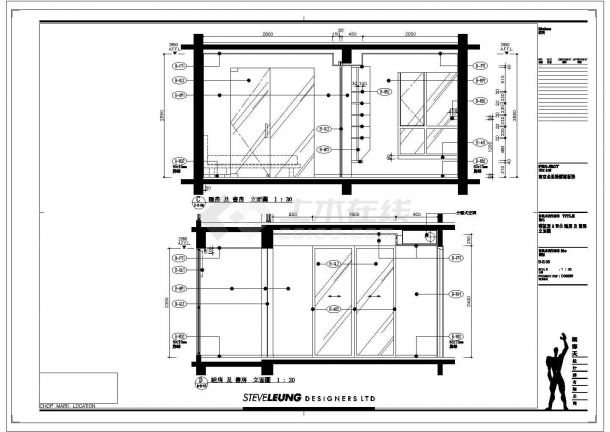金基翠城B户型私人住宅室内装修设计CAD图纸（比较齐全，含家具搭配）-图二
