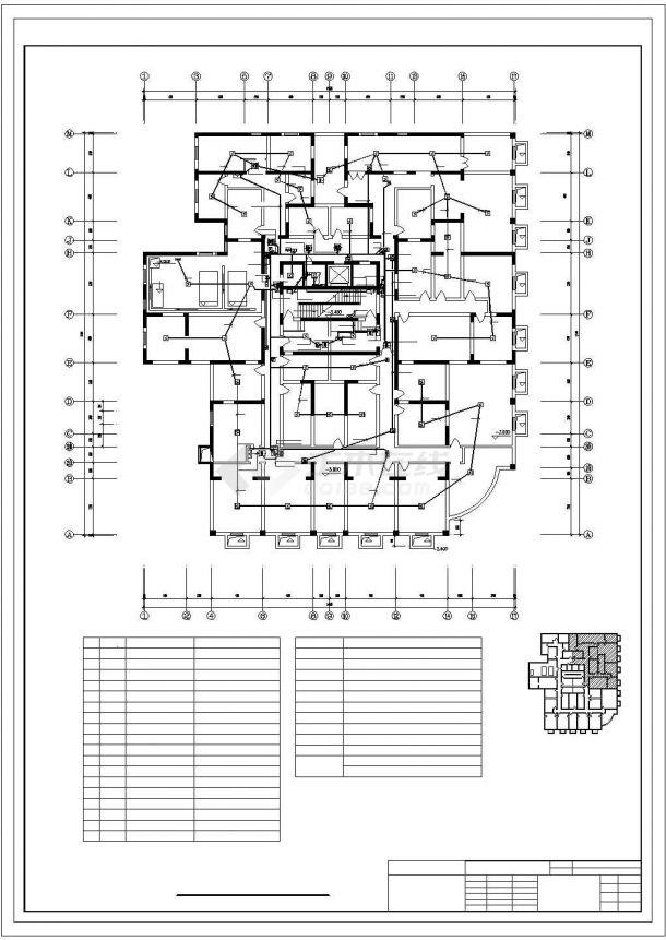 十八层(附地下室)纯减力墙结构住宅消防设计施工图纸-图一