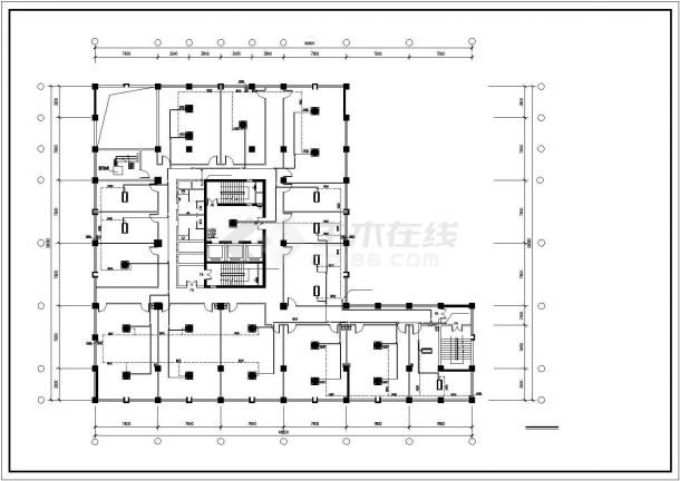 高层办公楼VRV空调通风排烟及人防设计施工CAD图-图二