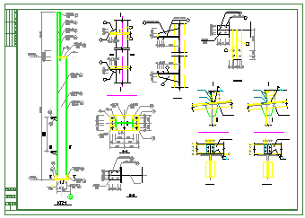 某50T重钢结构车间cad结构设计图_图1