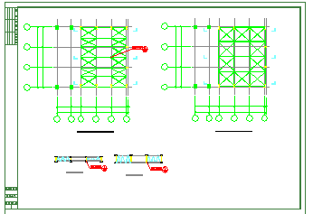 某50T重钢结构车间cad结构设计图-图二