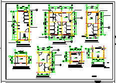 某CAD楼梯、电梯、卫生间设计大样图纸-图二