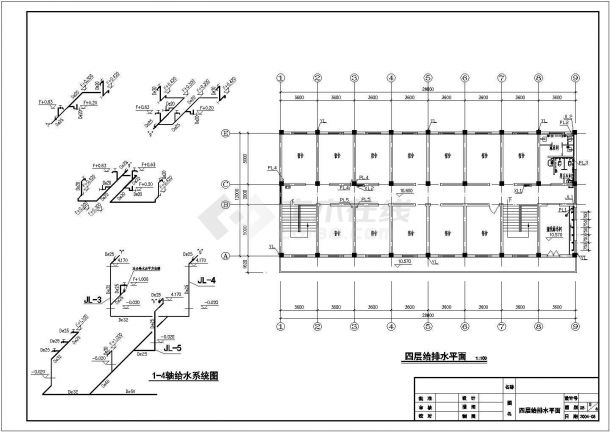 电气设计_四层公寓宿舍楼电气设计方案CAD图-图二