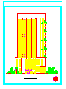 高层豪华宾馆建筑设计方案cad施工图纸(平面、立面)-图一