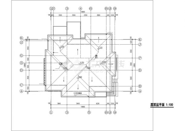 许昌市某村镇498平米2层砖混单体别墅平面设计CAD图纸（含地下室）-图一