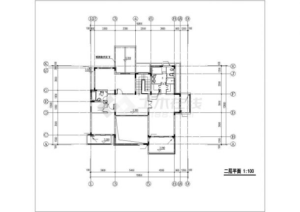 许昌市某村镇498平米2层砖混单体别墅平面设计CAD图纸（含地下室）-图二