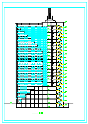 某宾馆建筑外立面及平面CAD设计方案图-图二