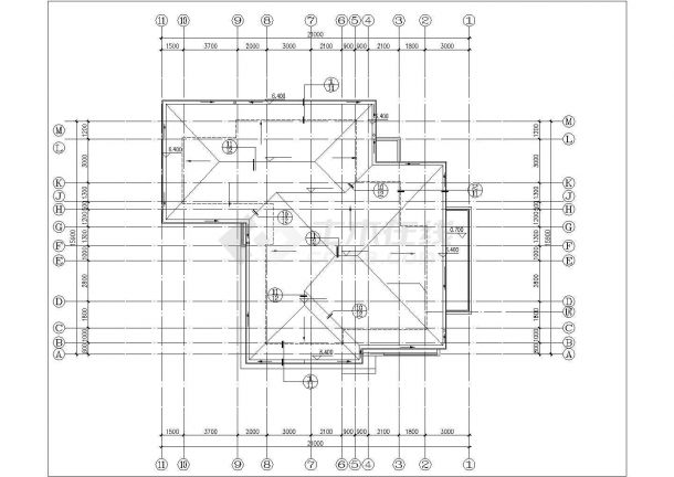 扬州市顺家村某508平米2层单体乡村别墅建筑设计CAD图纸（含地下室）-图一