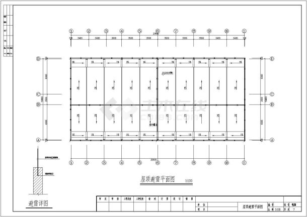 电气设计_某地五层集体宿舍电气施工CAD图-图一