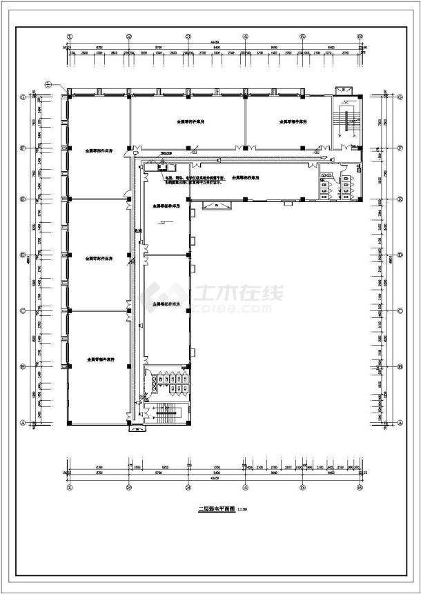 1279平方米某五层办公楼电气施工图-图一