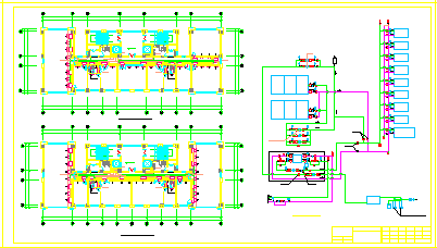 某多层办公楼空调系统cad施工设计图纸-图二