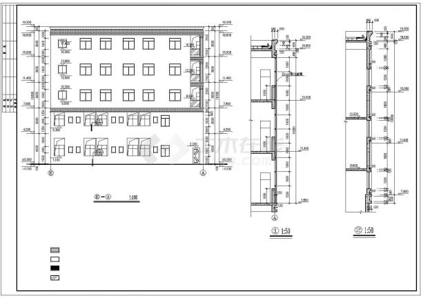 某地上五层住宅出租屋建筑施工CAD图-图一