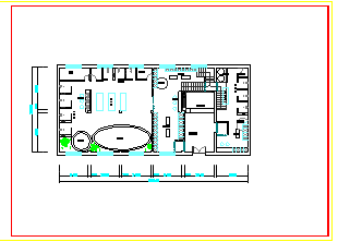 两层浴场室内装修cad设计平面布置方案图_图1