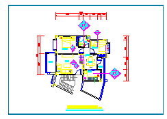 某奥林匹克花园洋房室内装修cad设计施工图纸_图1