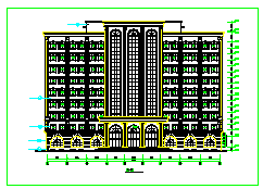 某高层办公楼建筑CAD施工图纸-图二