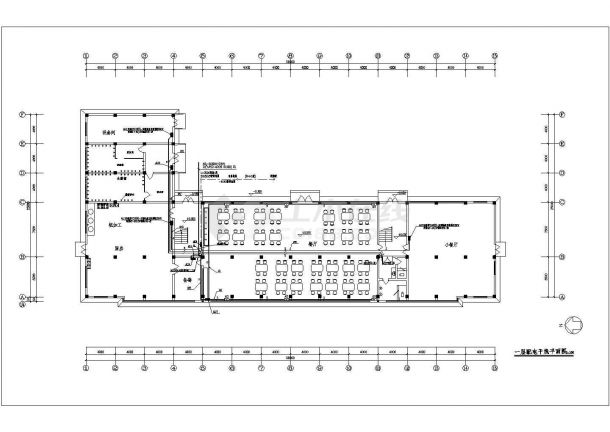 电气设计_某食堂三层宿舍电气设计CAD图-图一