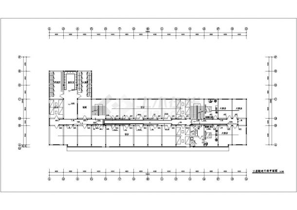 电气设计_某食堂三层宿舍电气设计CAD图-图二