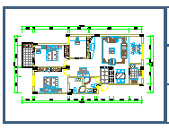 高层家居室内装修平面布置cad图纸_图1