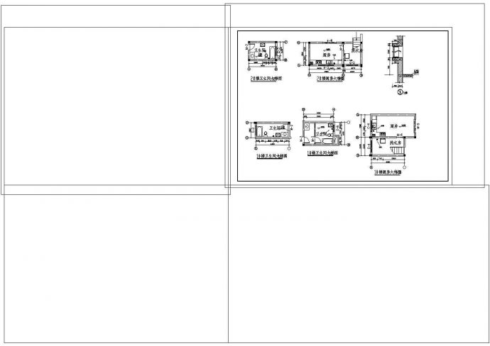 2栋2层别墅建筑施工图CAD图纸设计_图1