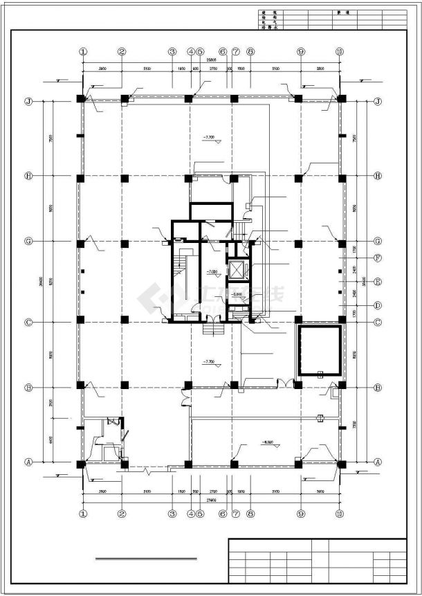某二类高层商住楼防雷CAD方案图纸-图二