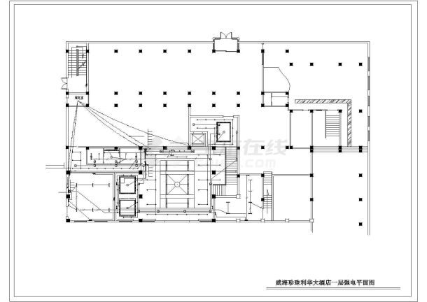 某六层宾馆酒店全套cad电气设计施工图-图二