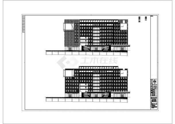 重庆大学5.6万平米8层框架机构信息教育大楼全套建筑设计CAD图纸-图二