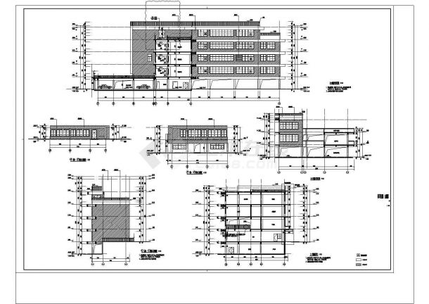 某教学综合楼建筑全套方案设计施工CAD图纸-图一