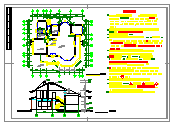 某地方区域两层住宅建筑CAD布置图-图二