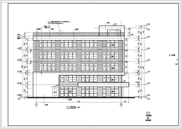 苏州市某实验中学2500平米5层框架结构办公综合楼全套建筑设计CAD图纸-图一