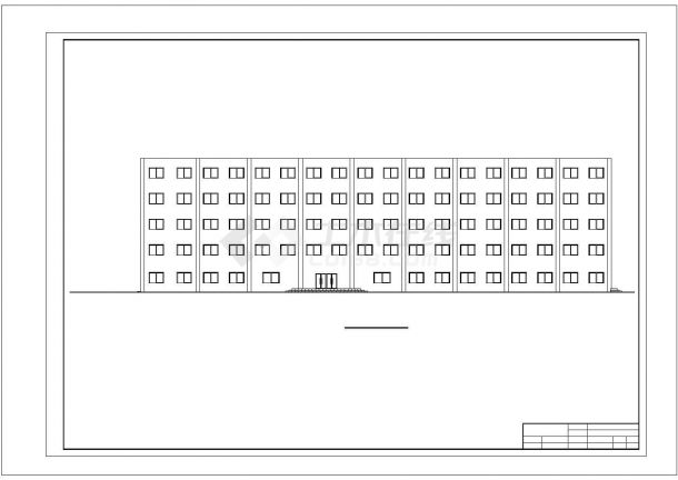 【5层】5200平米左右一字型框架结构办公楼毕业设计（含建筑结构图、计算书）-图一